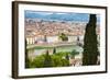 City Center of Florence, River Arno, Firenze, UNESCO, Tuscany, Italy-Nico Tondini-Framed Photographic Print