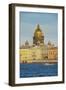 City Center of St. Petersburg at Sunset with the St. Isaac Cathedral in the Background-Michael-Framed Photographic Print