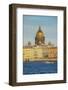 City Center of St. Petersburg at Sunset with the St. Isaac Cathedral in the Background-Michael-Framed Photographic Print