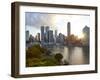 City Centre and Central Business District, Brisbane, Queensland, Australia-Peter Adams-Framed Photographic Print