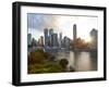 City Centre and Central Business District, Brisbane, Queensland, Australia-Peter Adams-Framed Photographic Print