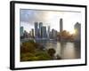 City Centre and Central Business District, Brisbane, Queensland, Australia-Peter Adams-Framed Photographic Print