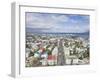 City Centre and Faxafloi Bay from Hallgrimskirkja, Reykjavik, Iceland, Polar Regions-Neale Clarke-Framed Photographic Print