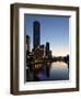 City Centre and Yarra River at Dusk, Melbourne, Victoria, Australia, Pacific-Nick Servian-Framed Photographic Print