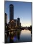 City Centre and Yarra River at Dusk, Melbourne, Victoria, Australia, Pacific-Nick Servian-Mounted Photographic Print