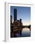 City Centre and Yarra River at Dusk, Melbourne, Victoria, Australia, Pacific-Nick Servian-Framed Photographic Print