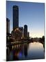 City Centre and Yarra River at Dusk, Melbourne, Victoria, Australia, Pacific-Nick Servian-Mounted Photographic Print