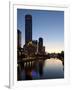 City Centre and Yarra River at Dusk, Melbourne, Victoria, Australia, Pacific-Nick Servian-Framed Photographic Print