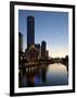 City Centre and Yarra River at Dusk, Melbourne, Victoria, Australia, Pacific-Nick Servian-Framed Photographic Print