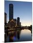 City Centre and Yarra River at Dusk, Melbourne, Victoria, Australia, Pacific-Nick Servian-Mounted Photographic Print