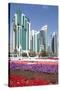 City Centre Buildings and Corniche Traffic, Doha, Qatar, Middle East-Frank Fell-Stretched Canvas