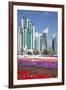 City Centre Buildings and Corniche Traffic, Doha, Qatar, Middle East-Frank Fell-Framed Photographic Print