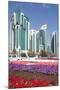 City Centre Buildings and Corniche Traffic, Doha, Qatar, Middle East-Frank Fell-Mounted Photographic Print