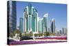 City Centre Buildings and Corniche Traffic, Doha, Qatar, Middle East-Frank Fell-Stretched Canvas
