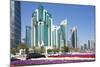 City Centre Buildings and Corniche Traffic, Doha, Qatar, Middle East-Frank Fell-Mounted Photographic Print