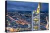 City Centre from Above at Dusk, Frankfurt, Hessen, Germany, Europe-Gavin Hellier-Stretched Canvas