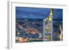 City Centre from Above at Dusk, Frankfurt, Hessen, Germany, Europe-Gavin Hellier-Framed Photographic Print