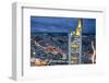 City Centre from Above at Dusk, Frankfurt, Hessen, Germany, Europe-Gavin Hellier-Framed Photographic Print