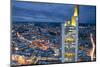 City Centre from Above at Dusk, Frankfurt, Hessen, Germany, Europe-Gavin Hellier-Mounted Photographic Print