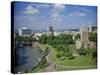 City Centre from Castle Green, Bristol, Avon, England, UK, Europe-Rob Cousins-Stretched Canvas