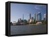 City Centre from the Swan River, Perth, Western Australia, Australia, Pacific-Nick Servian-Framed Stretched Canvas