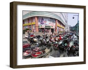 City Centre Scooters, Chengdu, Sichuan Province, China, Asia-Neale Clark-Framed Photographic Print