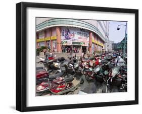 City Centre Scooters, Chengdu, Sichuan Province, China, Asia-Neale Clark-Framed Photographic Print