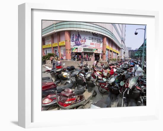 City Centre Scooters, Chengdu, Sichuan Province, China, Asia-Neale Clark-Framed Photographic Print