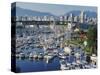 City Centre Seen Across Marina in Granville Basin, Vancouver, British Columbia, Canada-Anthony Waltham-Stretched Canvas