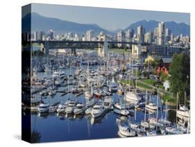 City Centre Seen Across Marina in Granville Basin, Vancouver, British Columbia, Canada-Anthony Waltham-Stretched Canvas