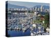 City Centre Seen Across Marina in Granville Basin, Vancouver, British Columbia, Canada-Anthony Waltham-Stretched Canvas