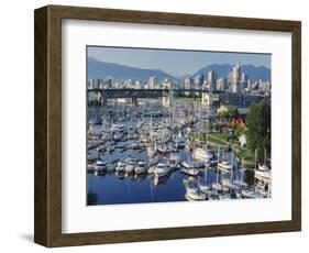 City Centre Seen Across Marina in Granville Basin, Vancouver, British Columbia, Canada-Anthony Waltham-Framed Photographic Print