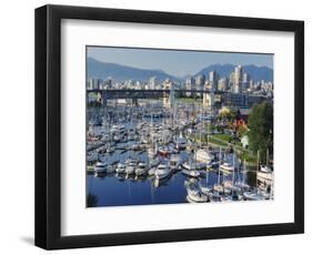 City Centre Seen Across Marina in Granville Basin, Vancouver, British Columbia, Canada-Anthony Waltham-Framed Photographic Print