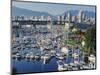 City Centre Seen Across Marina in Granville Basin, Vancouver, British Columbia, Canada-Anthony Waltham-Mounted Photographic Print