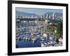 City Centre Seen Across Marina in Granville Basin, Vancouver, British Columbia, Canada-Anthony Waltham-Framed Photographic Print