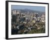 City Centre Tower Blocks Seen from Namsan Park with Pukansan Hills Beyond, Seoul, South Korea-Waltham Tony-Framed Photographic Print