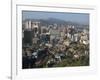 City Centre Tower Blocks Seen from Namsan Park with Pukansan Hills Beyond, Seoul, South Korea-Waltham Tony-Framed Photographic Print