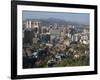 City Centre Tower Blocks Seen from Namsan Park with Pukansan Hills Beyond, Seoul, South Korea-Waltham Tony-Framed Photographic Print