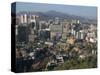 City Centre Tower Blocks Seen from Namsan Park with Pukansan Hills Beyond, Seoul, South Korea-Waltham Tony-Stretched Canvas