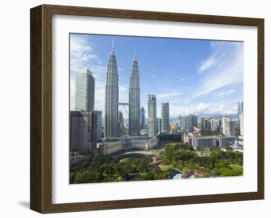 City Centre with KLCC Park Convention/Shopping Centre and Petronas Towers, Kuala Lumpur, Malaysia-Gavin Hellier-Framed Photographic Print