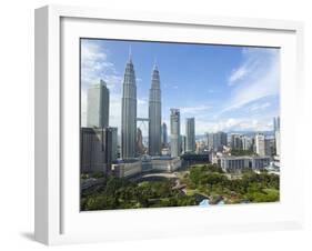 City Centre with KLCC Park Convention/Shopping Centre and Petronas Towers, Kuala Lumpur, Malaysia-Gavin Hellier-Framed Photographic Print