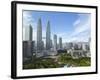 City Centre with KLCC Park Convention/Shopping Centre and Petronas Towers, Kuala Lumpur, Malaysia-Gavin Hellier-Framed Photographic Print