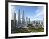 City Centre with KLCC Park Convention/Shopping Centre and Petronas Towers, Kuala Lumpur, Malaysia-Gavin Hellier-Framed Photographic Print