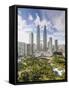 City Centre with KLCC Park Convention/Shopping Centre and Petronas Towers, Kuala Lumpur, Malaysia-Gavin Hellier-Framed Stretched Canvas