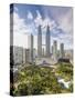 City Centre with KLCC Park Convention/Shopping Centre and Petronas Towers, Kuala Lumpur, Malaysia-Gavin Hellier-Stretched Canvas