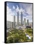 City Centre with KLCC Park Convention/Shopping Centre and Petronas Towers, Kuala Lumpur, Malaysia-Gavin Hellier-Framed Stretched Canvas