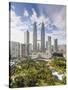 City Centre with KLCC Park Convention/Shopping Centre and Petronas Towers, Kuala Lumpur, Malaysia-Gavin Hellier-Stretched Canvas