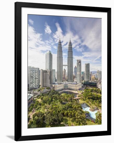 City Centre with KLCC Park Convention/Shopping Centre and Petronas Towers, Kuala Lumpur, Malaysia-Gavin Hellier-Framed Photographic Print