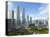 City Centre with KLCC Park Convention/Shopping Centre and Petronas Towers, Kuala Lumpur, Malaysia-Gavin Hellier-Stretched Canvas