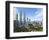 City Centre with KLCC Park Convention/Shopping Centre and Petronas Towers, Kuala Lumpur, Malaysia-Gavin Hellier-Framed Photographic Print